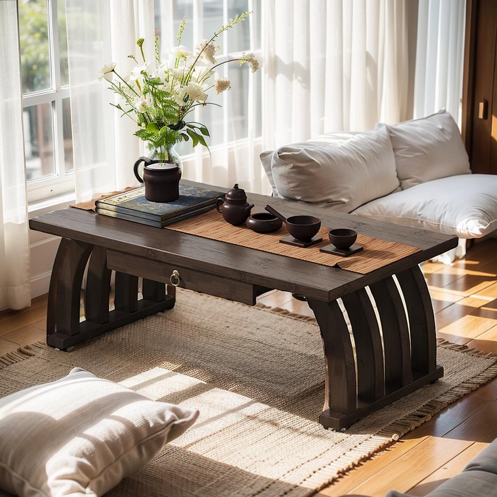 飘窗小桌子日式榻榻米茶桌2025新款非实木炕桌吃饭农村矮桌子坐地
