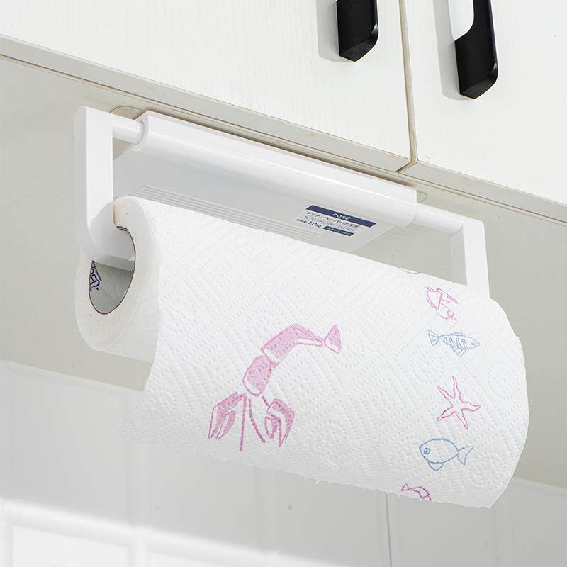 *日本asvel磁吸纸巾架无痕免打孔厨房懒人抹布壁挂保鲜膜卷纸收纳