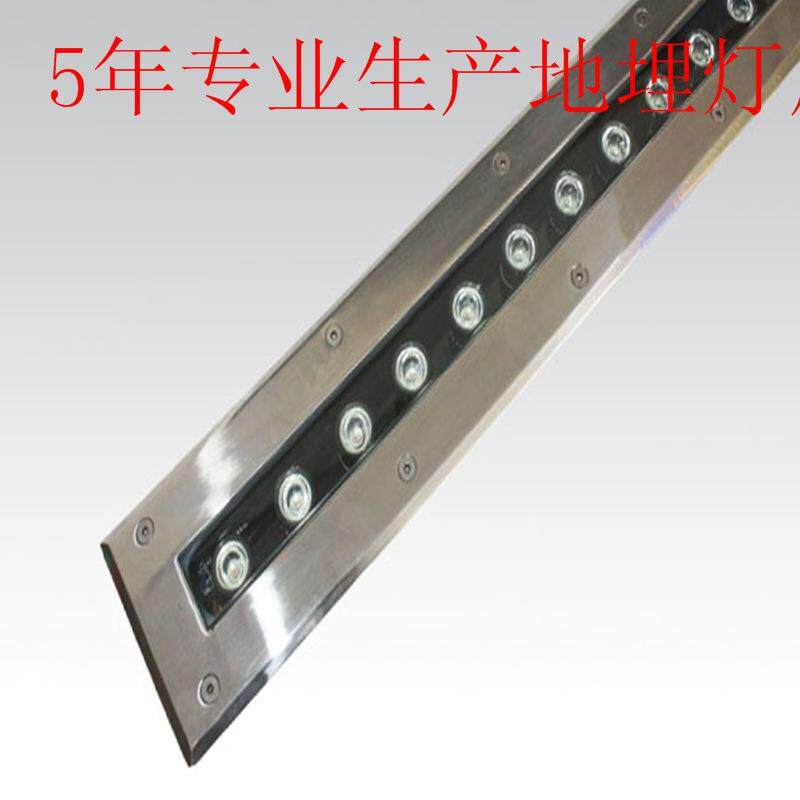 不锈钢304地埋线条灯暖白DMX512七彩36W长条形埋灯led广场埋地灯