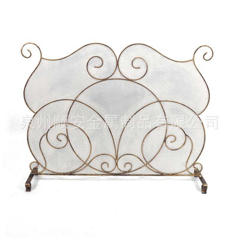 欧式铁艺壁炉架刷色壁炉屏风隔断防火罩围栏 避火围栏 家居火炉围