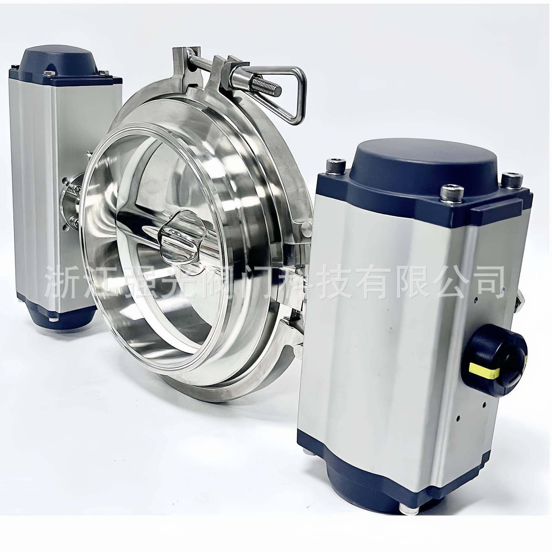 304/316L快装卡盘法兰卫生级食品级不锈钢粉体气动双转子计量蝶阀