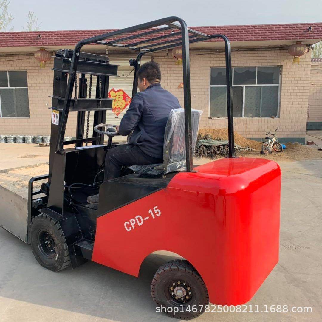 厂家直销 座驾式四轮全电动叉车 蓄电池电瓶装卸叉车 品质可靠