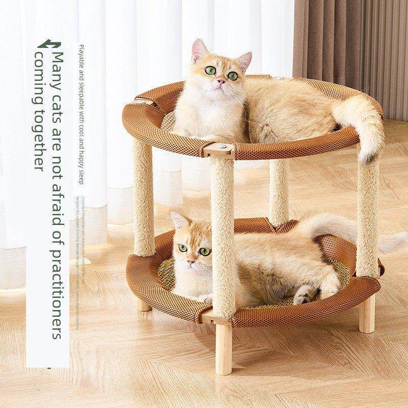 猫窝藤垫上下两层猫床透气四季大尺寸床窝吊床猫行军床,宠物/宠物食品及用品,猫窝/屋/帐篷/沙发,淘宝优惠券,粉丝福利购,淘宝优惠卷