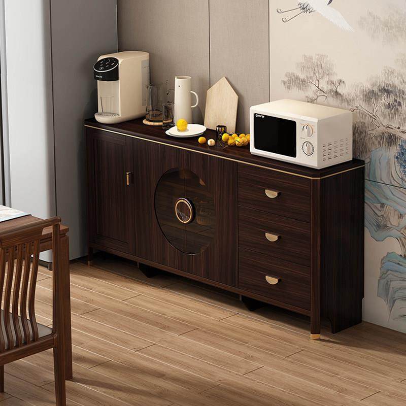 客厅餐边柜靠墙新中式茶水柜复古边柜实木色家用碗柜橱柜多功能柜,住宅家具,餐边柜,淘宝优惠券,粉丝福利购,淘宝优惠卷