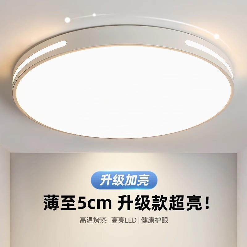 2025年新款主卧室灯LED吸顶灯简约现代大气圆形阳台客厅房间灯具