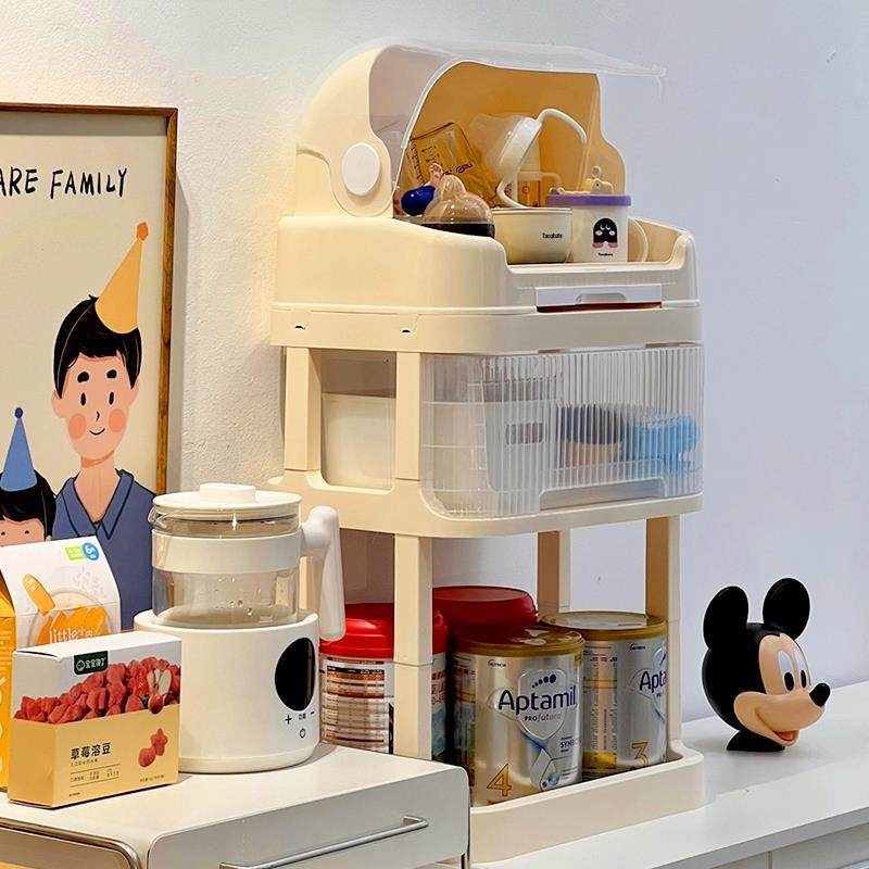 奶瓶防尘收纳盒储存沥干 干宝宝婴儿清洗工具收纳沥水奶粉桌面置