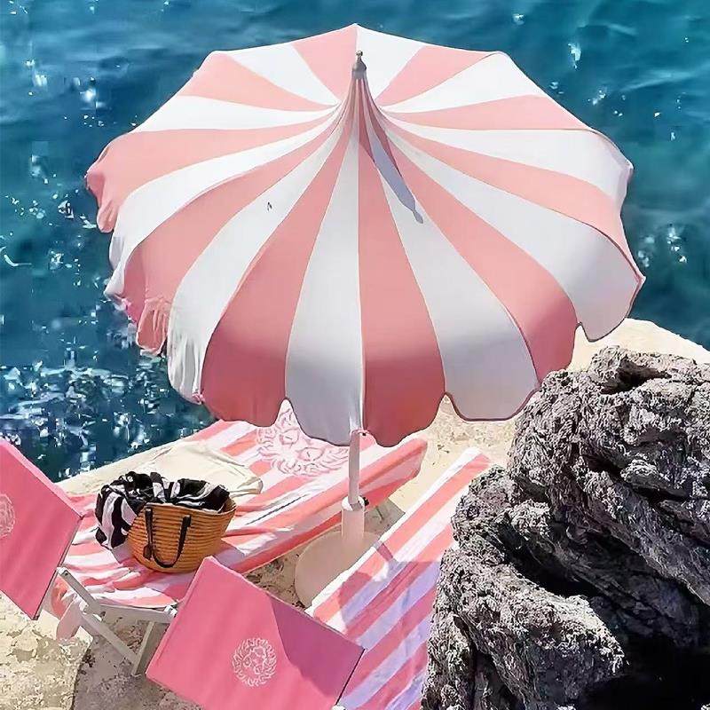 户外遮阳伞网红沙滩中柱伞庭院花园太阳伞别墅泳池海边定制户外伞