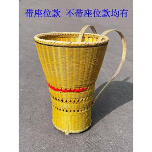 手工竹编大背篓民族特色宝宝背篼婴儿竹背篓1-4岁可坐背筐舞蹈道