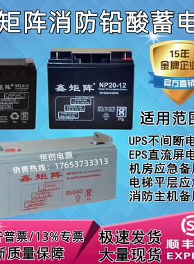 鑫矩阵蓄电池消防主机NP100-12/12V2.6A5A7A20A24A40AH65AH直流屏
