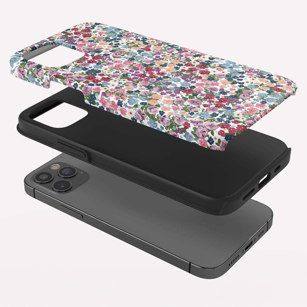 豆豆夏日iPhone15ProMAX小碎花14女生适用于13全包X防摔11手机壳12不掉色可水洗