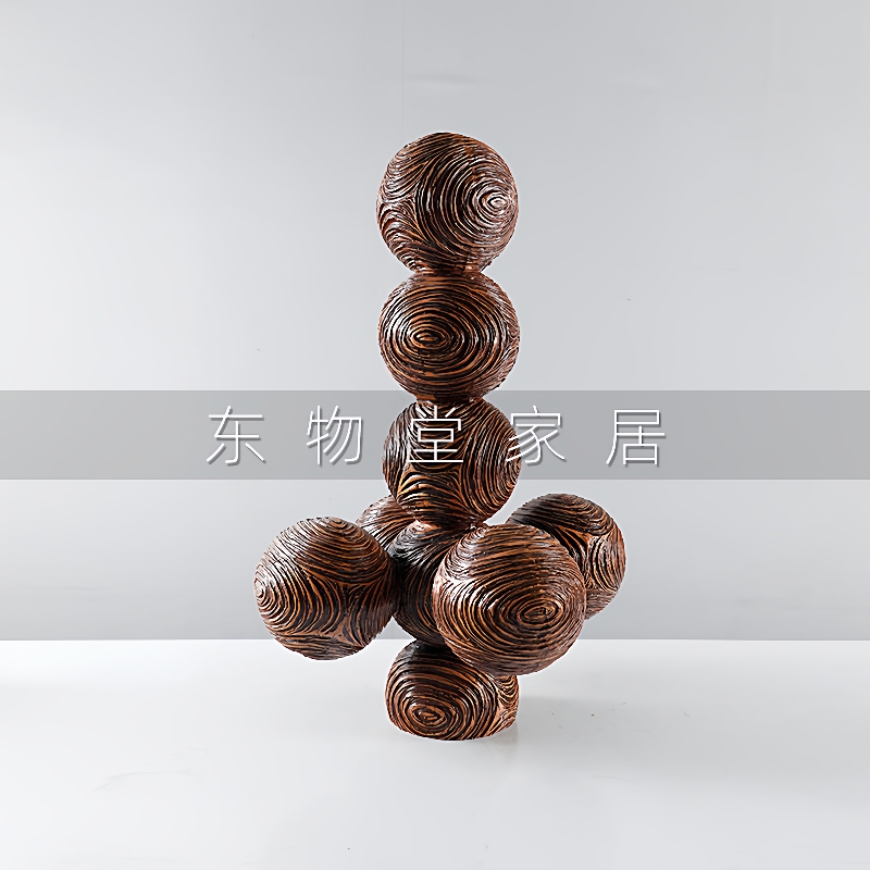 现代简约创意抽象风格树脂堆砌雕塑摆件家居客厅书房装饰品摆设