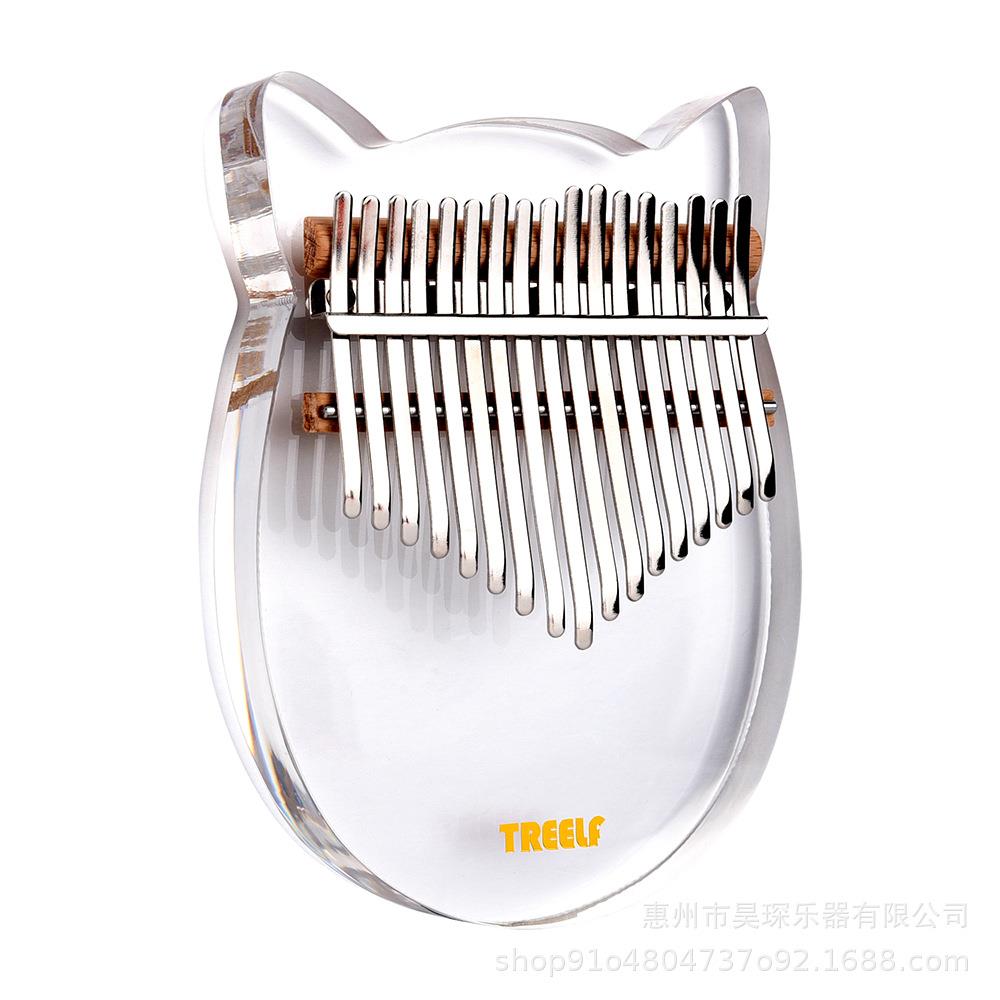 水晶拇指琴透明卡林巴拇指琴17音亚克力手指琴零售