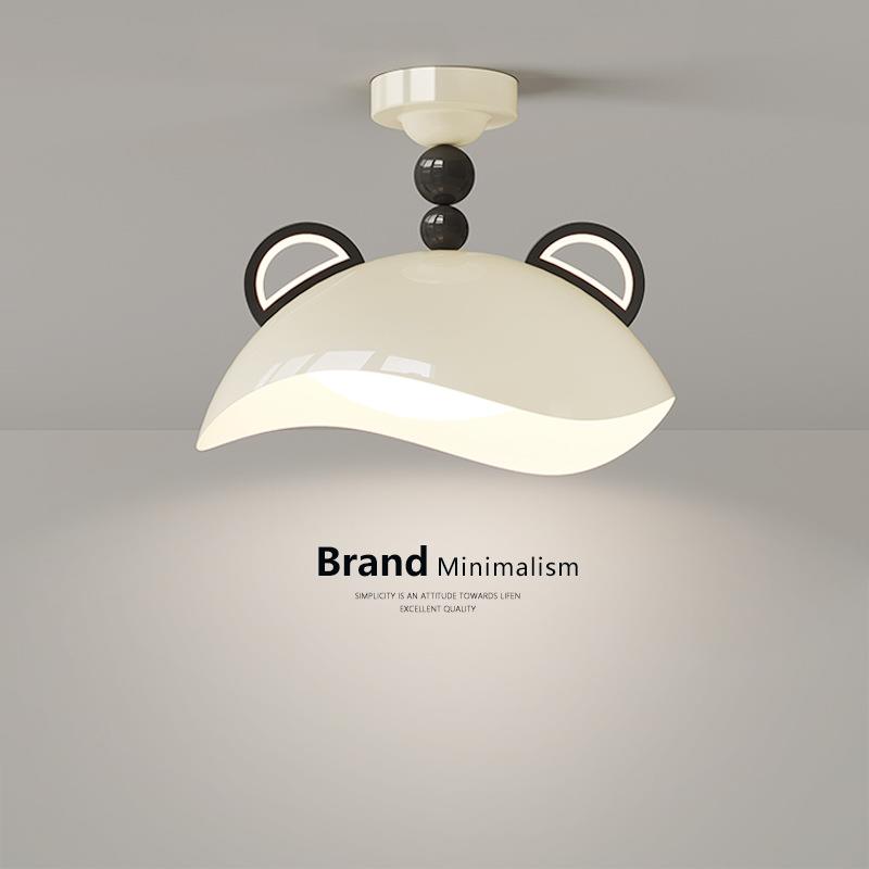 奶油风儿童房吊灯蛋壳吸顶灯2024年新款创意护眼书房间灯卧室灯具