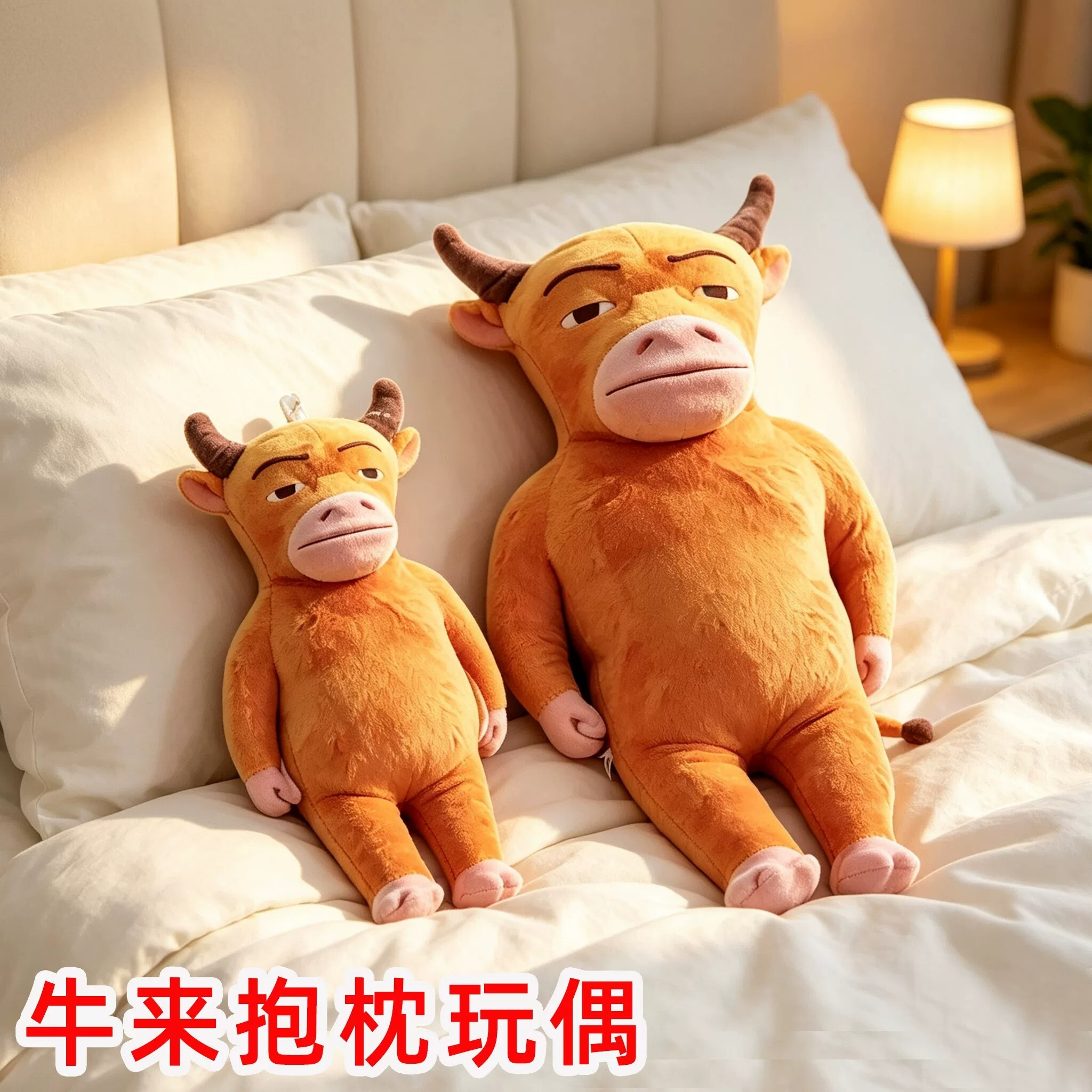 牛来抽象手办毛绒玩具搞怪公仔图片