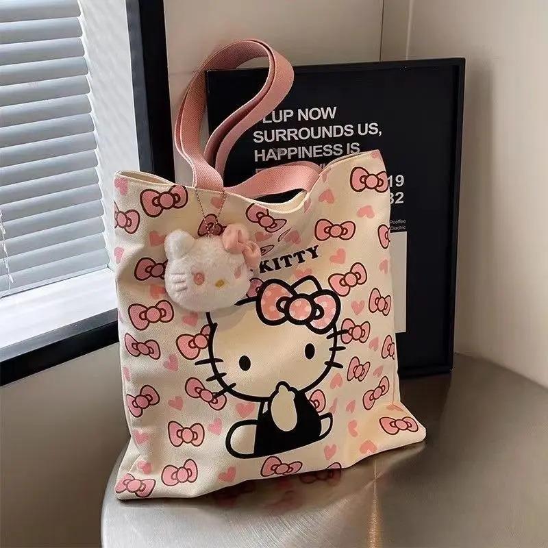 HelloKitty帆布包女大容量包包学