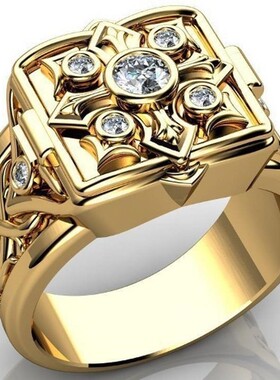 可以放东西的戒指储物空间创意雕花翻盖扳指大拇指藏东西复古男士