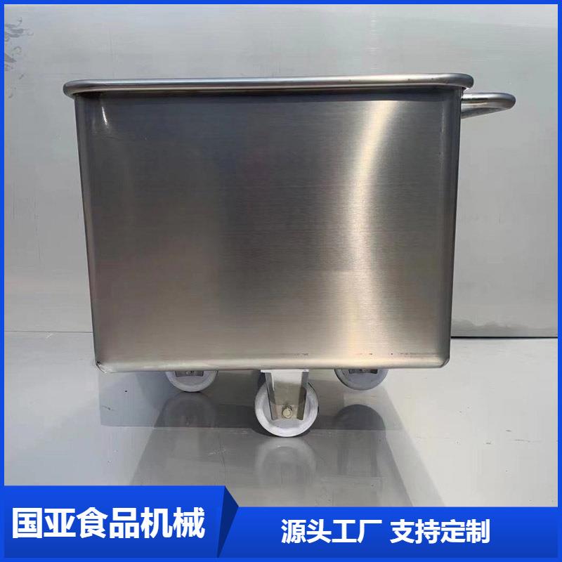 不锈钢肉制品小料车食品周转物料车肉料桶车