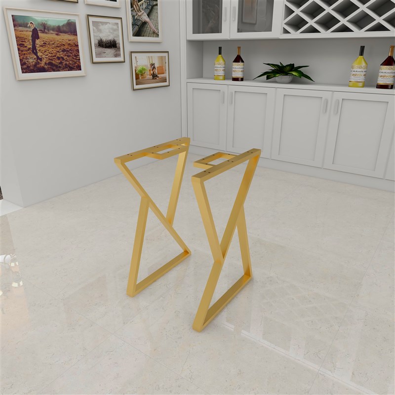 碳素钢金属桌腿支架吧台支撑脚办公会议桌架书桌子腿电脑桌脚架