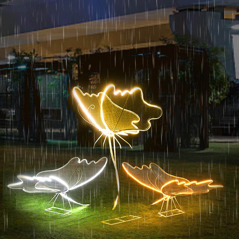 LED户外防水景观蝴蝶灯工程景区摆件发光灯公园广场庭院灯落地装