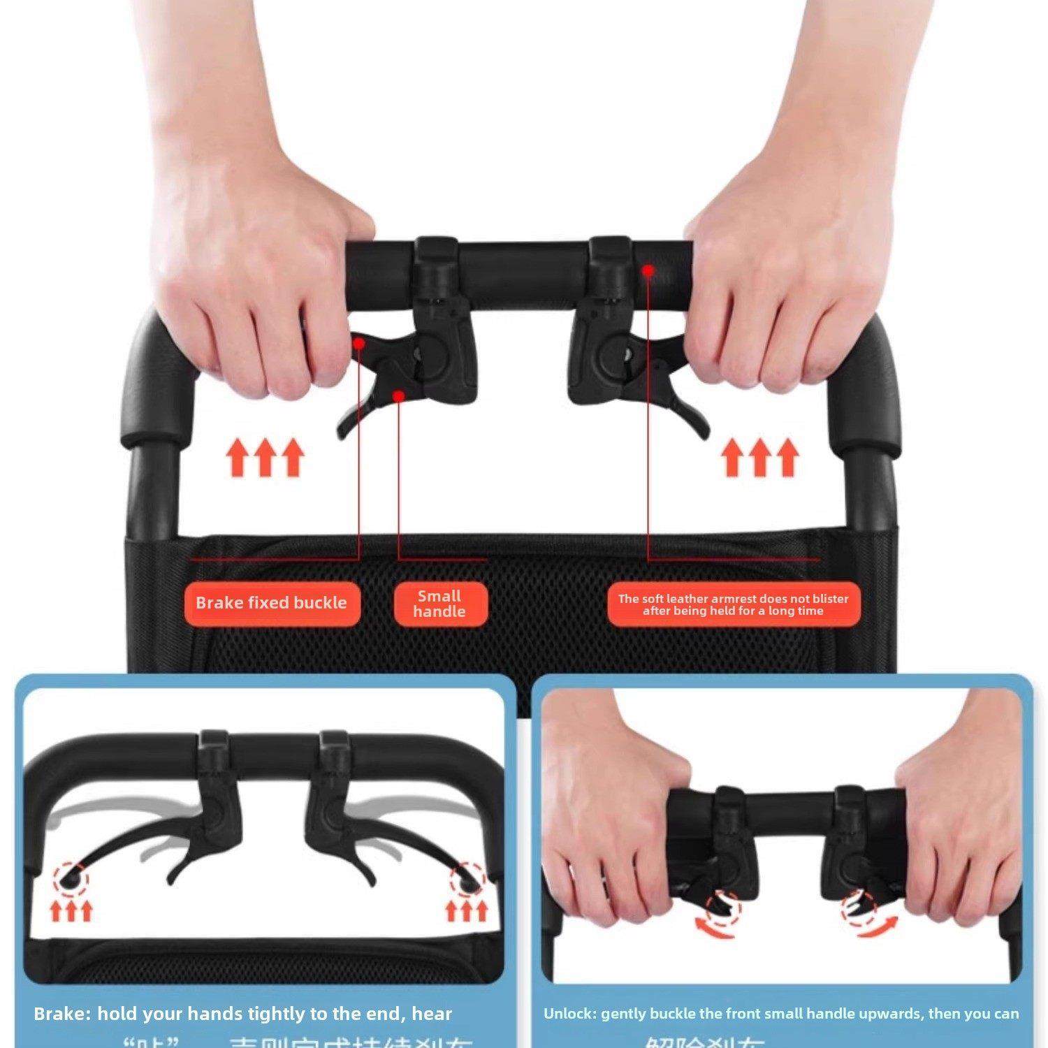 德国品质老年代步车残疾人专用折叠超轻便携式小型旅行老人手推车