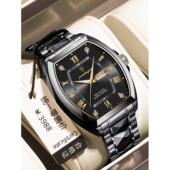 手表时尚 名牌正品 男士 双日历夜光防水休闲手表男学生潮流石英腕表