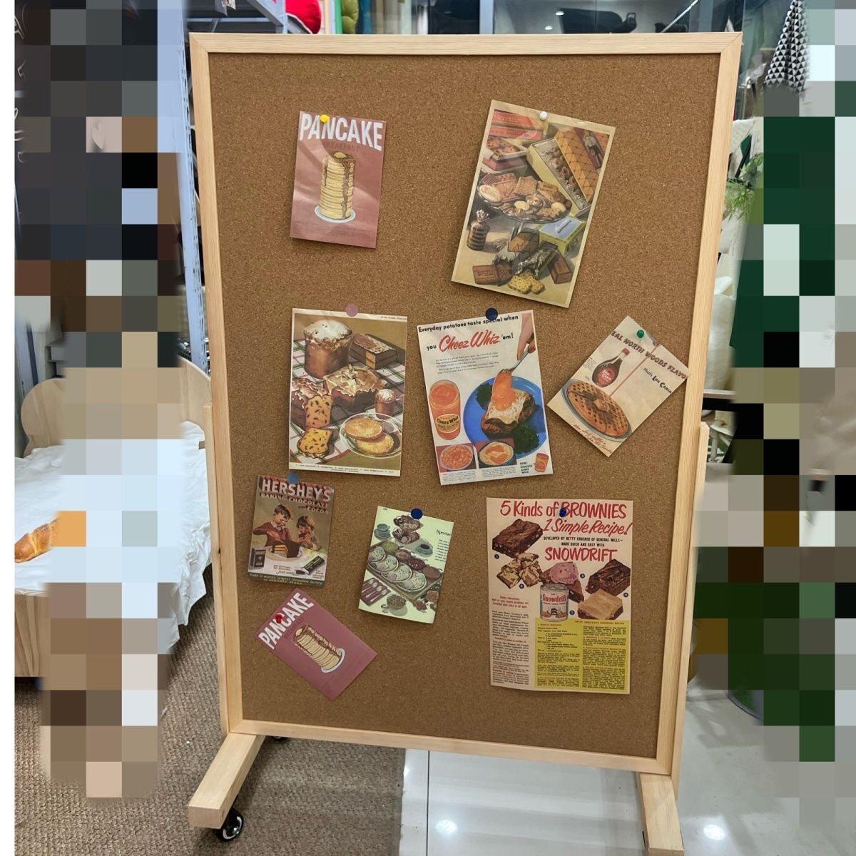 儿童摄影道具软木屏风可移动立式软木板照片墙ins风公告宣传板