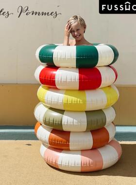 丹麦Petites Pommes 游泳圈45cm60cm充气儿童宝宝玩水覆古条纹