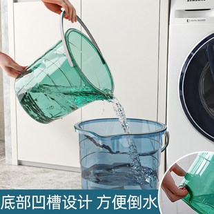 透明加厚水桶家用手提塑料圆桶学生洗衣桶大号储水桶拖把桶洗衣桶