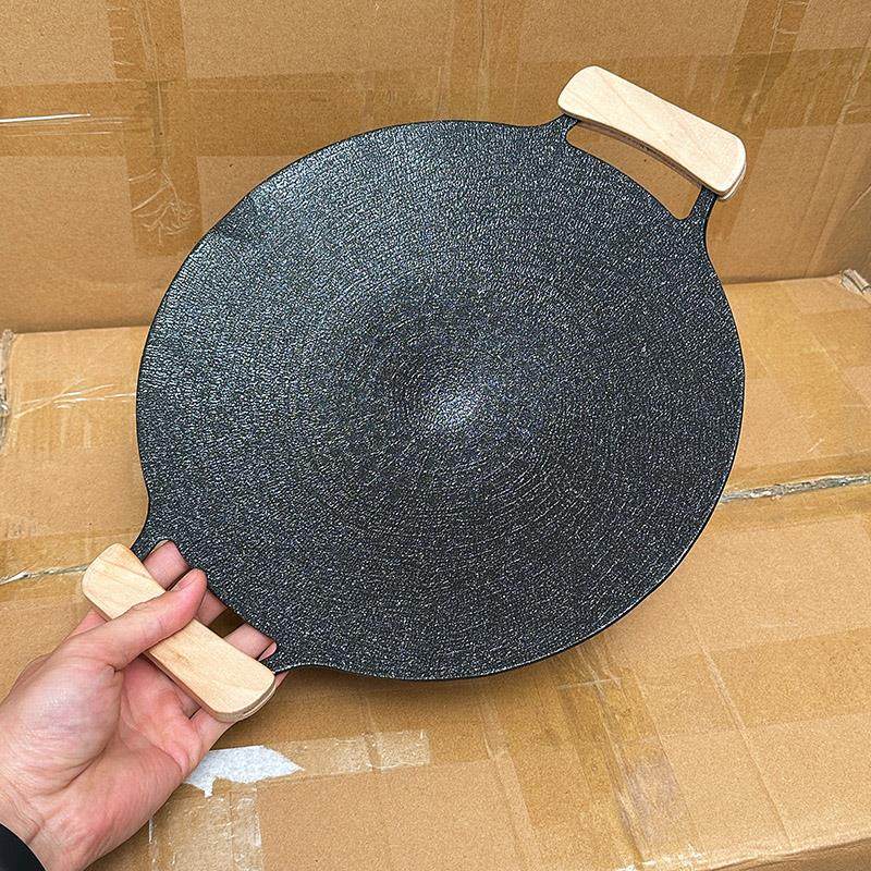 百畅家韩式不粘烤肉盘家用麦饭石电磁炉瓦斯炉卡式炉明火户外露营