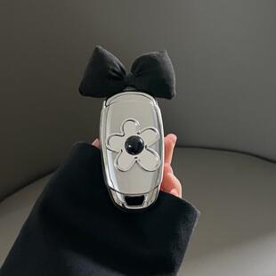 适用现代菲斯塔汽车钥匙套第七代伊兰特ix35保护扣包高级感银壳女