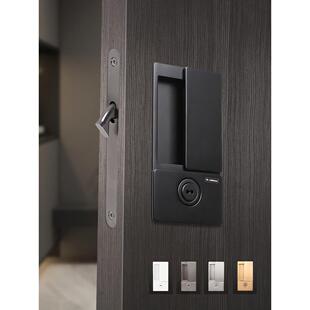 意大利AGB隐形门锁木门平面静音平开折叠口袋推拉移门WAVE门锁