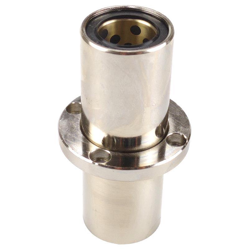 外钢内铜延长中圆法兰铜套筒线性轴承Lmfc16 20 25 30 35 40 50Lu