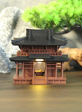 临风楼造景装饰古风建筑摆件楼阁假山水陆缸奇石鱼缸盆景摆件模型