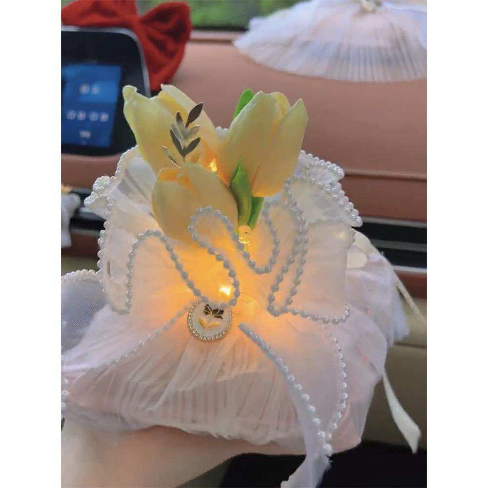 郁金香汽车竹炭袋创意花汽车香薰装饰炭袋除臭汽车内饰用品