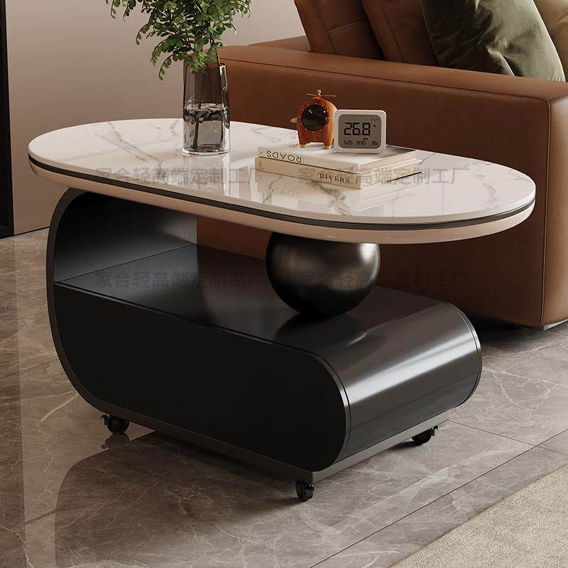 轻奢高级感沙发角几边几小户型客厅岩板可移动小推车2025带轮子