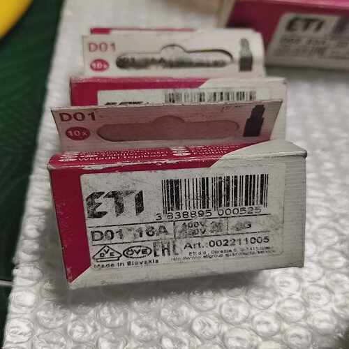 询价~ETI保险丝 螺旋保险丝 D01 D02保险丝