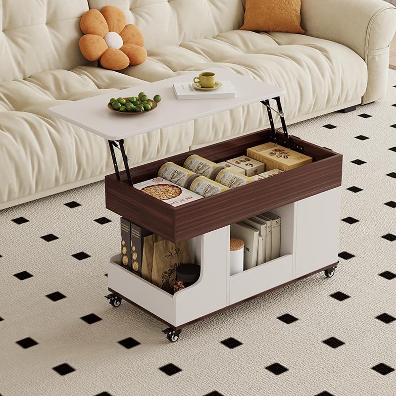 多功能移动推车客厅沙发边几升降茶几餐桌带轮边柜茶桌零食收