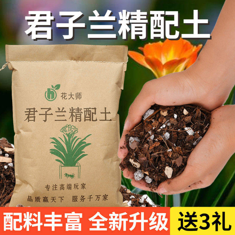 君子兰专用土营养土兰花土腐殖腐叶土盆栽种植肥料松土壤家用