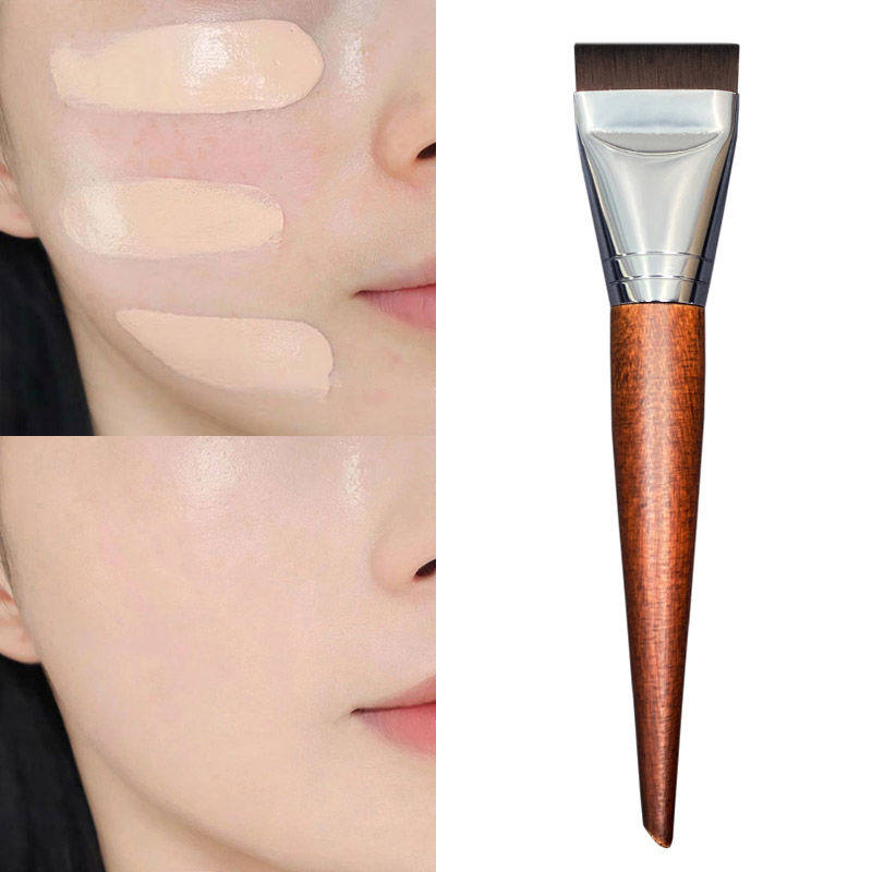 一字型平头粉底刷扁头粉底液平铺刷上妆平口扁平头底妆刷子不