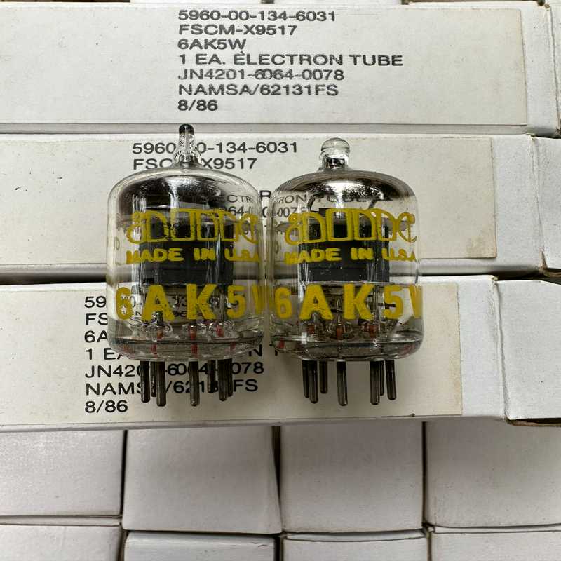 议~50年代方环6AK5W电子管，代换5654  6j1