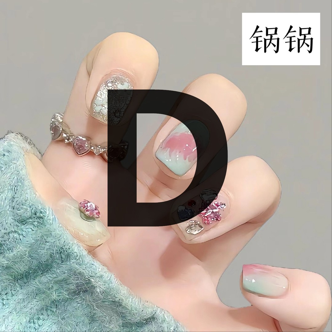 【D201-300】轻奢高级感裸色美甲纯手工穿戴甲简约短款学生上班族