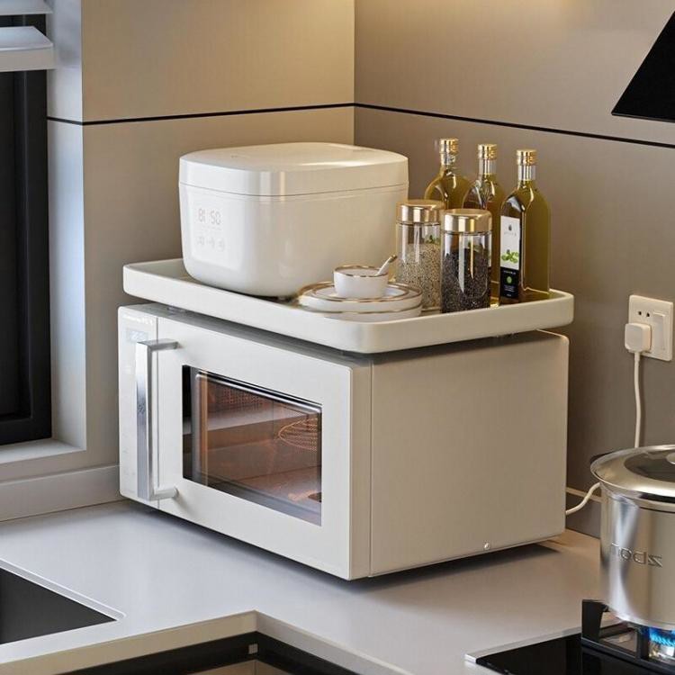 简易微波炉分层板置物架家用多功能厨房台面烤箱架双层电饭煲托盘