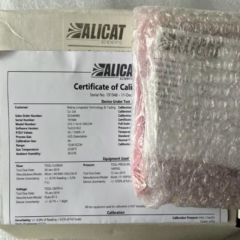 ALI质量流量计21S-1-54-0-10SCCM   H2S  MCS-5SLPM-D  N2