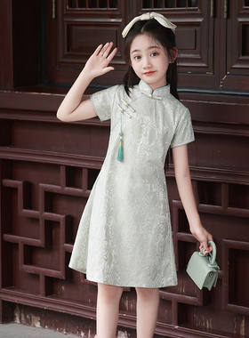 绝美汉服女童旗袍夏装2024新款中国风连衣裙女孩新中式改良演出服