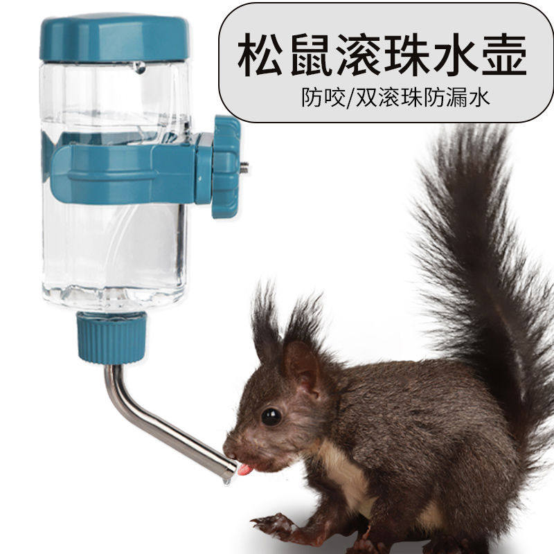 松鼠自动喂水器蜜袋鼯水壶滚珠防咬花枝鼠仓鼠龙猫喂水器宠物
