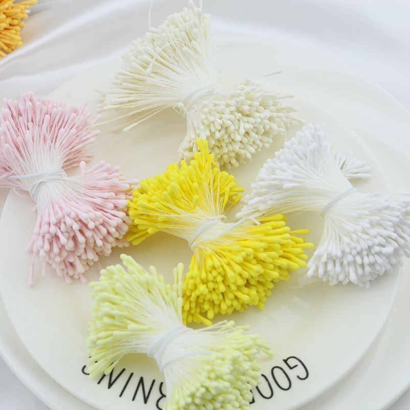 玫瑰百合仿真石膏花蕊扭扭棒花芯手工DIY头饰发饰配件材料