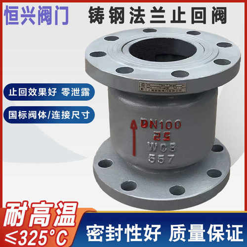 H42H铸钢法兰立式止回阀 单向逆止阀DN40 50 65 80 100 150 200