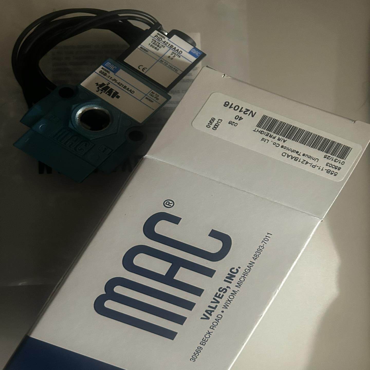 议价-美国MAC电磁阀H55B-11-PI-421BAAD哈斯松刀阀门原装2025
