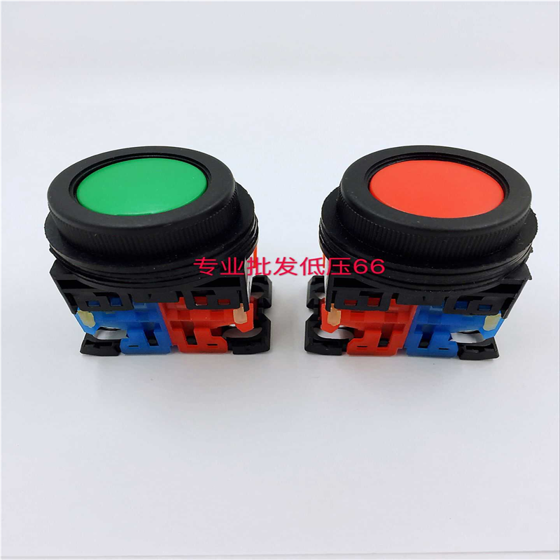 平头按钮开关 AR30FOR-11 G/R/Y/B/W/S一开一闭 30MM