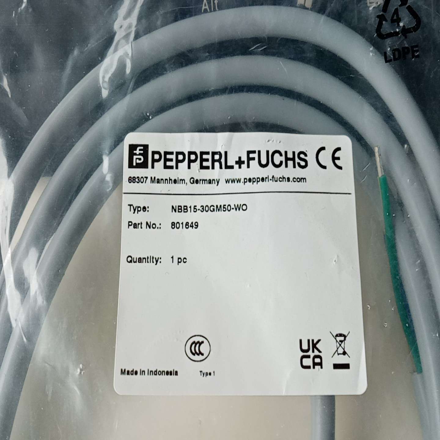 PF倍加福接近传感器NBB15-30GM50-WO，货号8询价